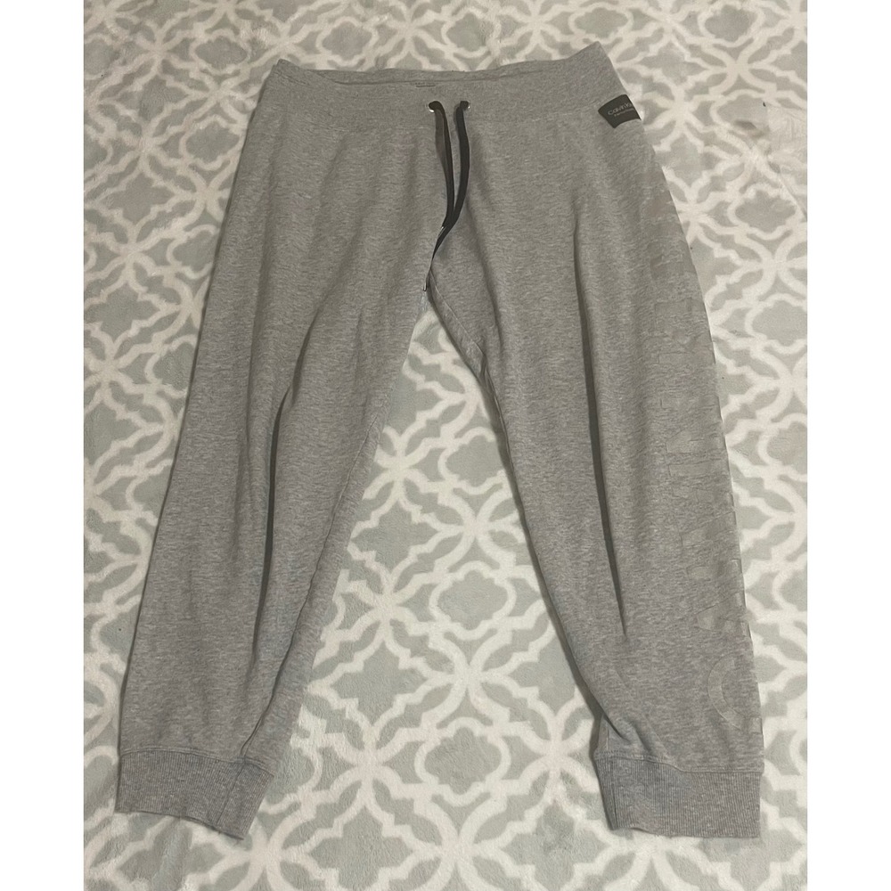 Calvin Klein Performance Womens Grey Jogger Sweatpants Fleece Size M Drawstring